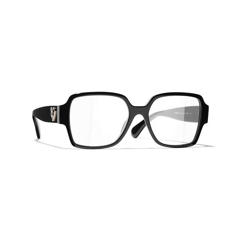 chanel 3361 c501 black|Square Eyeglasses Acetate & Nylon Black .